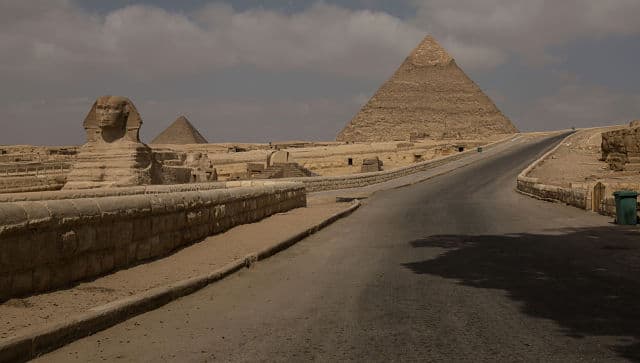 The Great Sphinx and the pyramids stand eerily bereft of tourists amid the coronavirus pandemic. By Sima Diab © 2020 The New York Times 