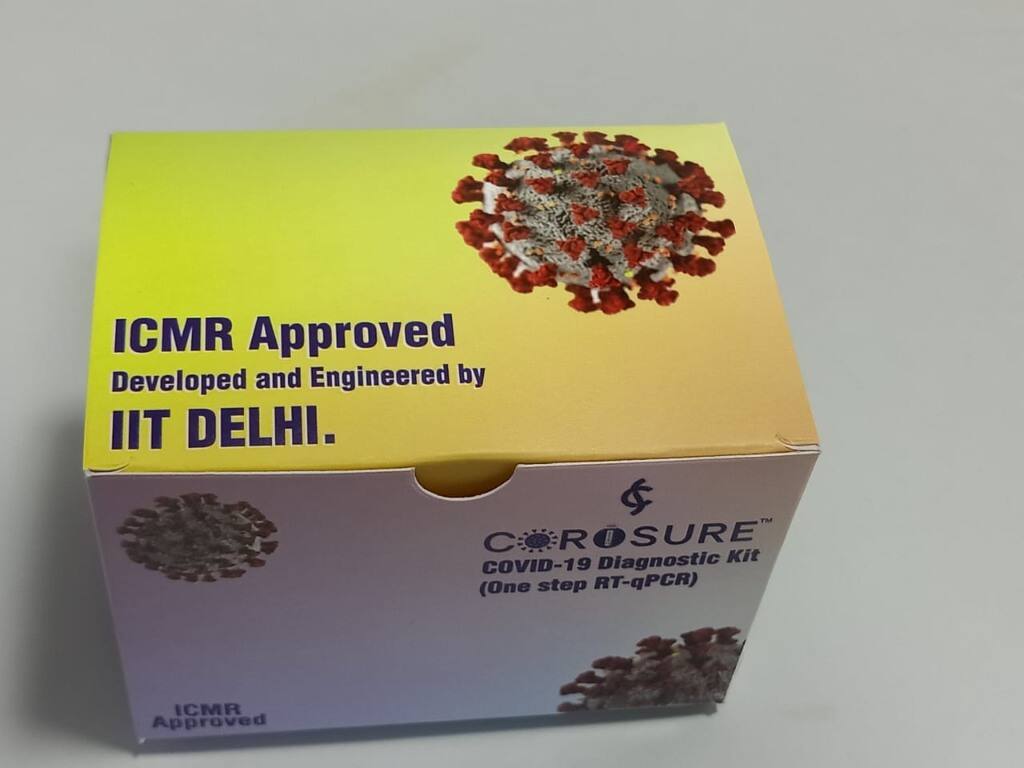 Corosure, the COVID-19 test kit released by IIT delhi. Image credit: Twitter/IIT delhi 