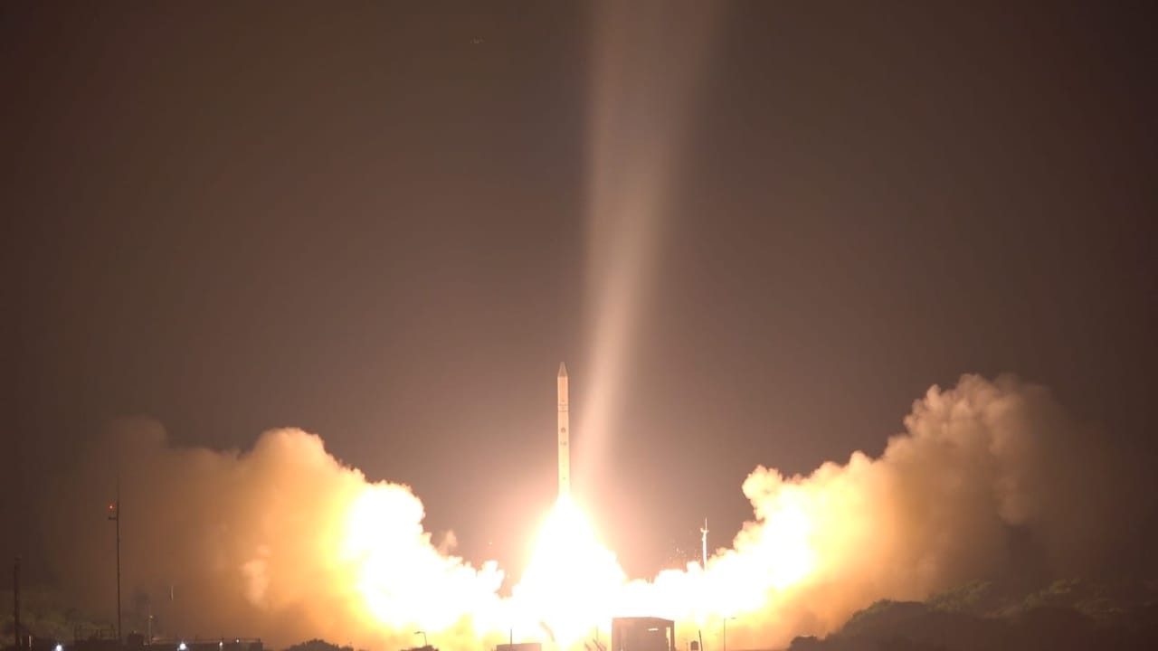 Israel Ministry of Defense and Israel Aerospace Industries have successfully launched the Ofek 16 satellite. Image credit: Twitter/Israel's Defense Ministry