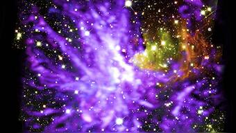 Space 'fireworks' highlight the violent birth of a star cluster in ALMA, Hubble image