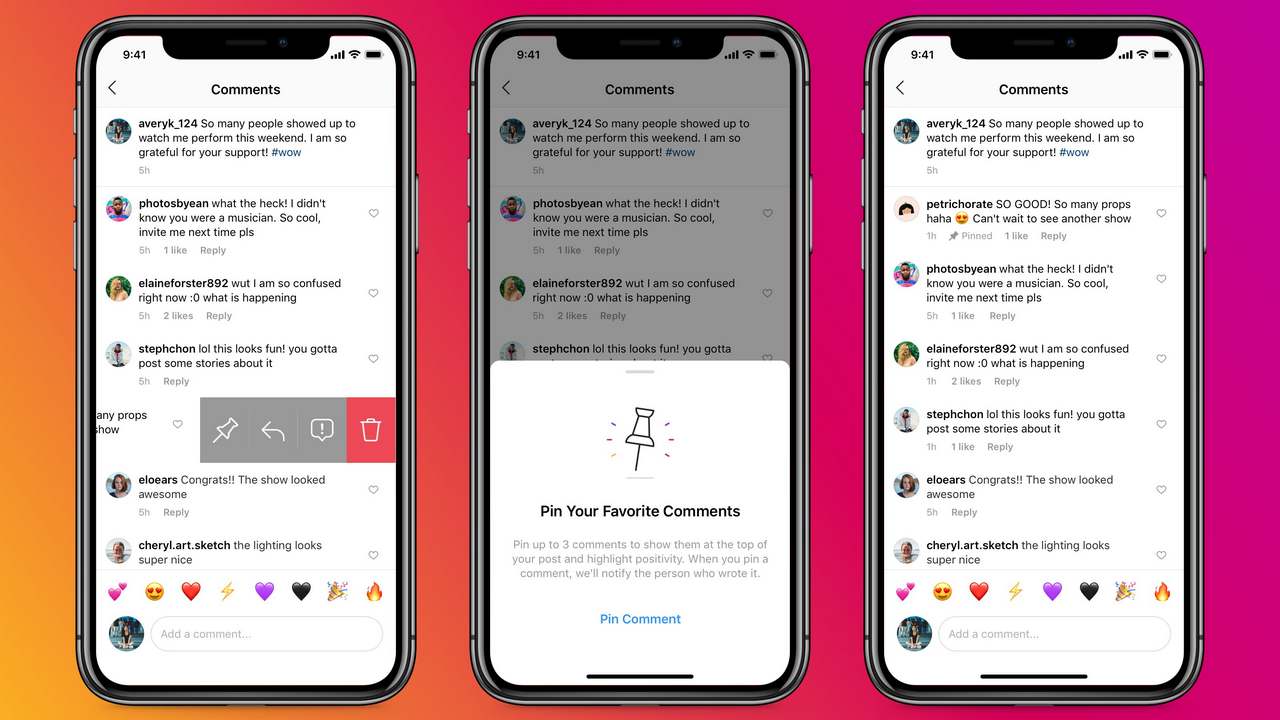 Instagram's new feature will now let you pin up to three comments per