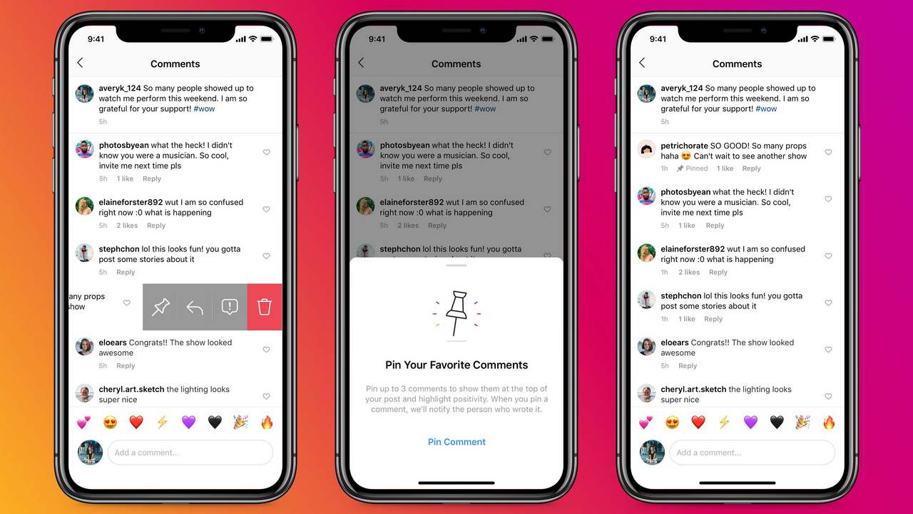 Instagram's new feature will now let you pin up to three comments per post Instagram's new feature will now let you pin up to three comments per post