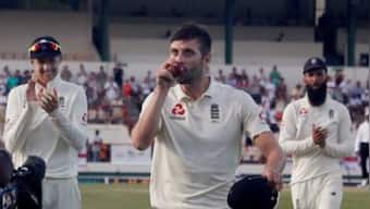 England's Mark Wood delivers rendition of Jerusalem in Barmy Army's absence, watch video