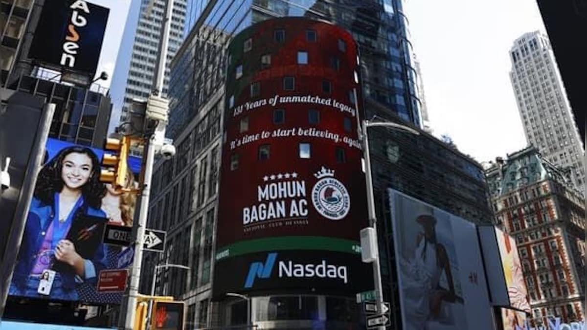 Mohun Bagan Day: US stock exchange NASDAQ displays club crest, colours on Times Square billboard