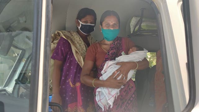 K and her family after being discharged from the hospital. Greeshma Kuthar