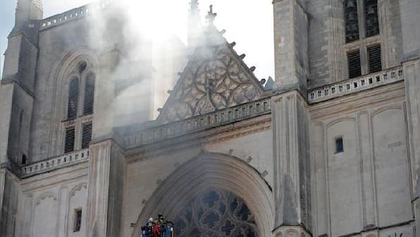 Major fire breaks out at 15th-century Nantes Cathedral in western France; arson suspected