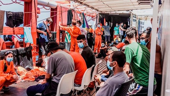 Ocean Viking, rescue ship in Mediterranean Sea, declares emergency after six migrants attempt suicide