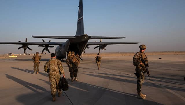 File image of American troops at Camp Shorabak in Helmand Province. By Jim Huylebroek © 2019 The New York Times