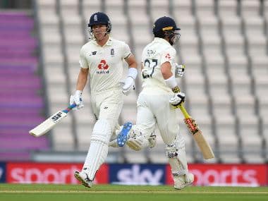 Rory Burns and Joe Denly will have the task cut out for England after losing Dominic Sibley early. AP