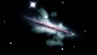 Stunning image of Milky Way-like galaxy's X-shaped magnetic field captured in new radio study