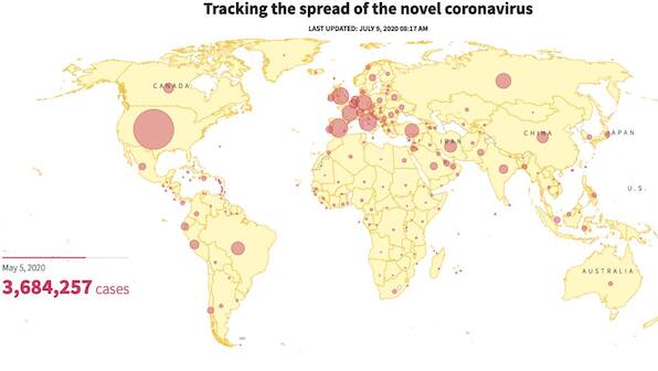 COVID-19 Pandemic: Total number of cases crosses 12 million worldwide, including half a million deaths