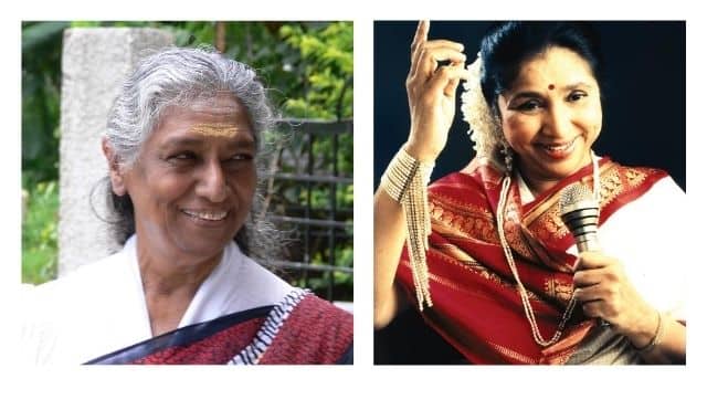 S Janaki (left); Asha Bhonsle (right)