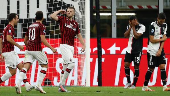 Serie A: Juventus squander chance to go 10 points clear at top, let two-goal lead slip in 4-2 loss at AC Milan