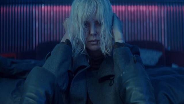 Charlize Theron in a still from Atomic Blonde