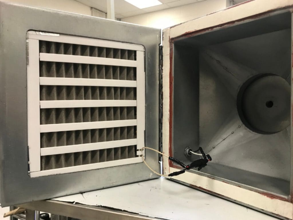 Researchers from the University of Houston, in collaboration with others, have designed a “catch and kill” air filter that can trap the virus responsible for COVID-19, killing it instantly. Image credit: University of Houston.