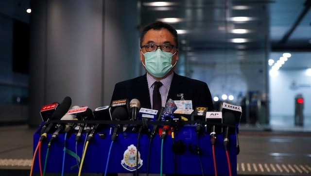 Hong Kong police arrests four under new national security law for online posts 'inciting secession' Hong Kong police arrests four under new national security law for online posts 'inciting secession'