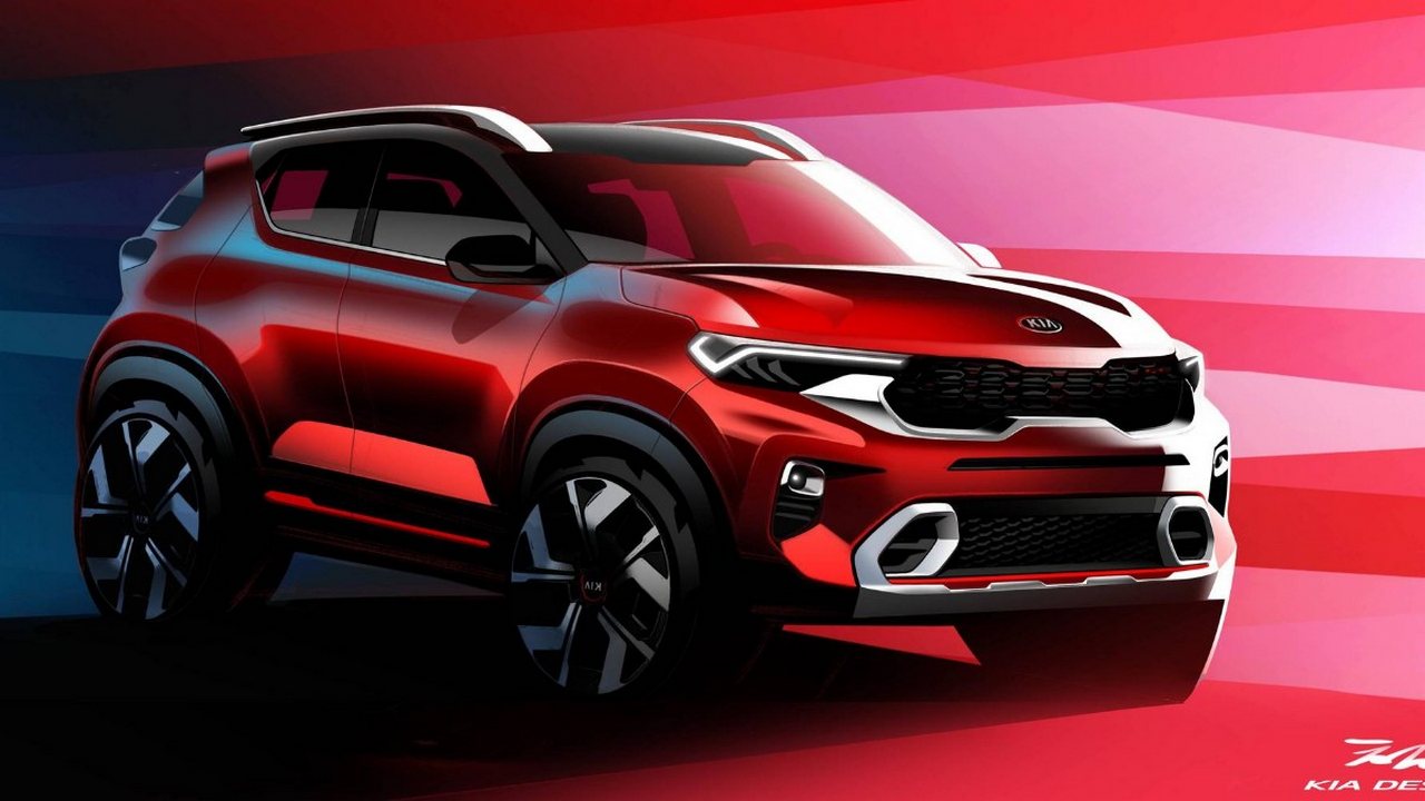 Kia Sonet compact sub-4M SUV's sketches revealed ahead of the official launch on 7 August Kia Sonet compact sub-4M SUV's sketches revealed ahead of the official launch on 7 August