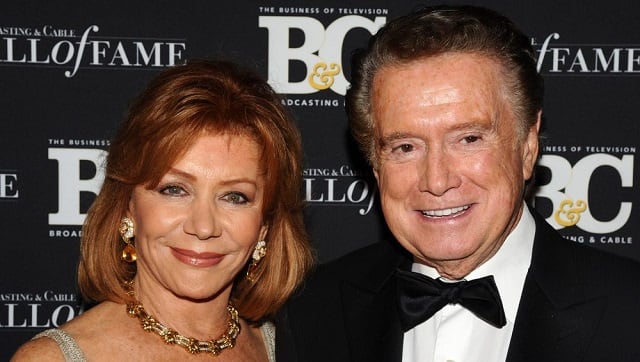 In this Oct. 27, 2010 file photo, Regis Philbin and his wife Joy Philbin attend the 20th anniversary of The Broadcasting & Cable Hall of Fame, in New York | (AP Photo/Peter Kramer, File)