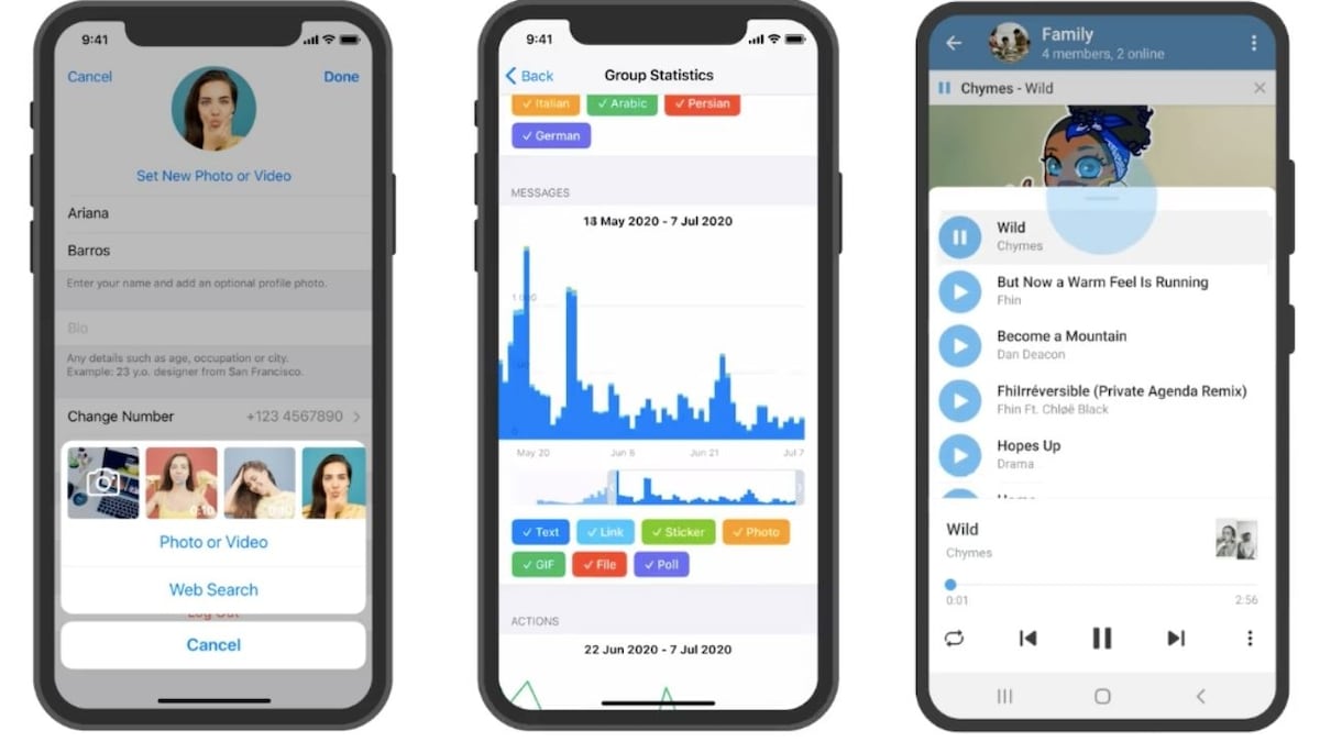 Telegram releases update, now lets users upload profile videos, share 2 GB files, more