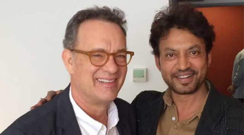 Tom Hanks and Irrfan Khan. Image from Twitter
