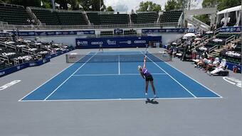 With elbow bumps and masked fans, World TeamTennis kicks off season at resort in West Virginia