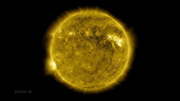 NASA turns the Solar Observatory's images into a time lapse of the Sun's life over the past 10 years