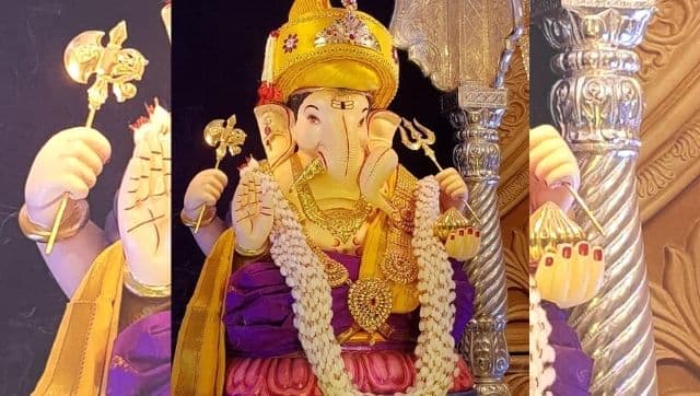 The Tambdi Jogeshwari ganesha idol is the second manacha ganpati in Pune and seated in the temple in Budhwar Peth.