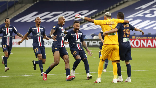 French League Cup final: Paris Saint-Germain beat Lyon on penalties to complete domestic treble French League Cup final: Paris Saint-Germain beat Lyon on penalties to complete domestic treble