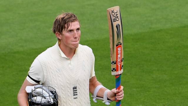 Zak Crawley, whose previous Test-best was the 76 he made against the West Indies at Southampton in July, had to spend the 20-minute tea interval on 97 not out. AP 