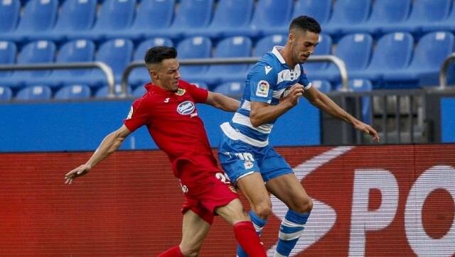 Three weeks later, Spain's second division 'virus match' sees Deportivo La Coruna beat Fuenlabrada 2-1 Three weeks later, Spain's second division 'virus match' sees Deportivo La Coruna beat Fuenlabrada 2-1