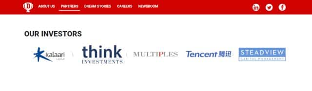 China's Tencent is among one of the investors of Dream11. Image: Screenshot from Dream11's wensite