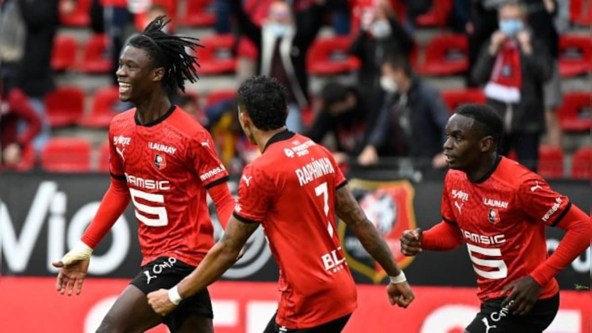 Ligue 1: Eduardo Camavinga's goal propels Rennes to win over Montpellier as both teams see red; Nice beat Strasbourg