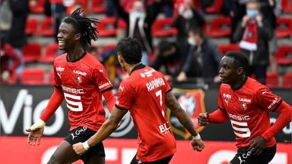 Ligue 1: Eduardo Camavinga's goal propels Rennes to win over Montpellier as both teams see red; Nice beat Strasbourg