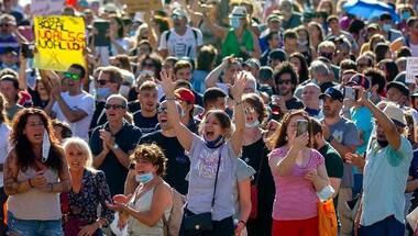 'We are not afraid': Hundreds protest in Madrid against face masks, other COVID-19 restrictions