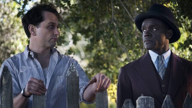 Matthew Rhys as Perry Mason and Chris Chalk as Paul Drake