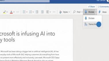 Microsoft introduces Transcribe feature in Word for web users with Office 365 subscription