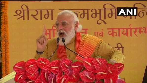 Ayodhya Ram Mandir bhumi pujan: Narendra Modi likens fight for temple to freedom struggle, says Ram belongs to all