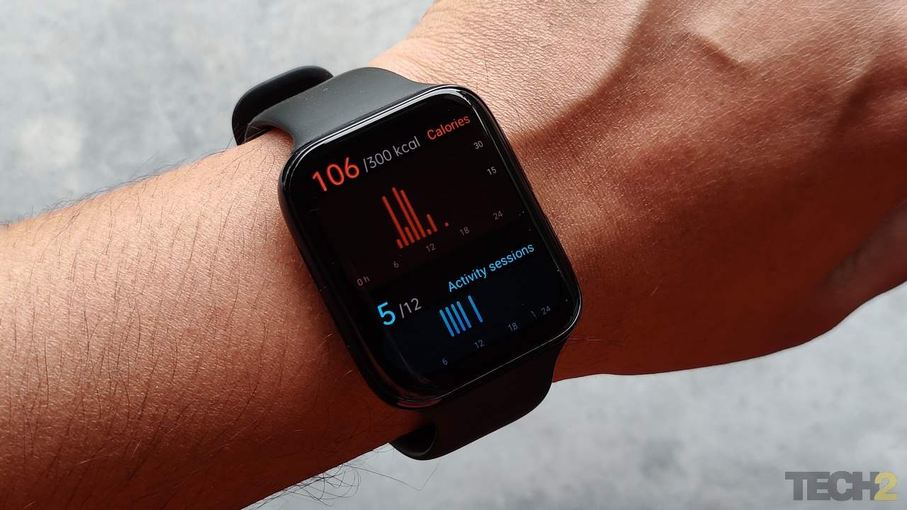 Oppo Watch also feature fitness trackers. Image: tech2/Sheldon Pinto