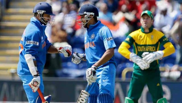 Rohit Sharma and Shikhar Dhawan begin a partnership that will span years. AFP