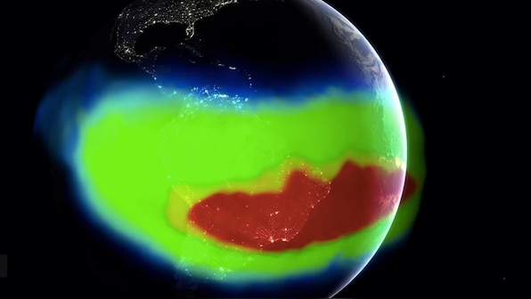 Earth's magnetic field anomaly over the Atlantic has split in two, now expanding westward: NASA