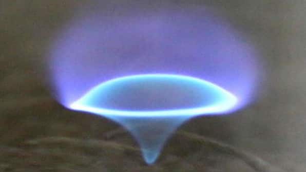 Soot-free 'blue whirl' flame recreated by researchers that could be handy in cleaning up oil spills