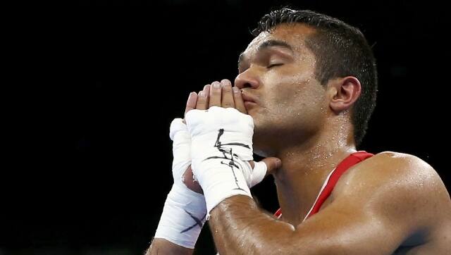 Boxer Vikas Krishan is aiming for an Olympic gold next year. Image courtesy: Reuters/File