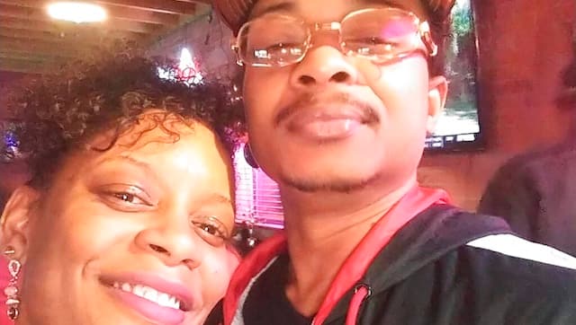 In this September 2019 selfie photo taken in Evanston, Ill., Adria-Joi Watkins poses with her second cousin Jacob Blake. He is recovering from being shot multiple times by Kenosha police. AP