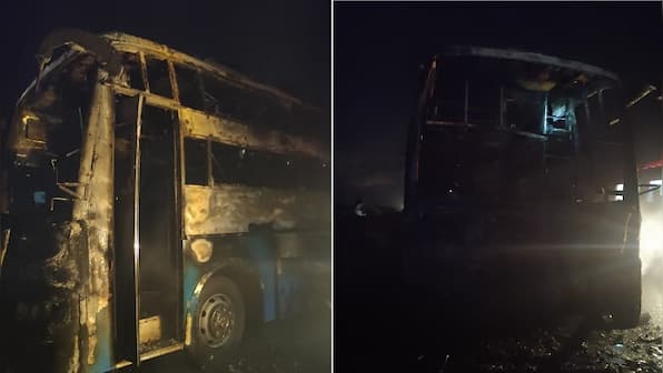 Five, including three children, dead after bus catches fire in Karnataka’s Chitradurga district