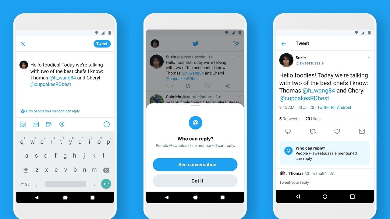 New Twitter Update Users Can Now Restrict Who Can Reply To Their