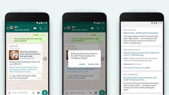 WhatsApp's new quick web search feature will now let you verify information you receive