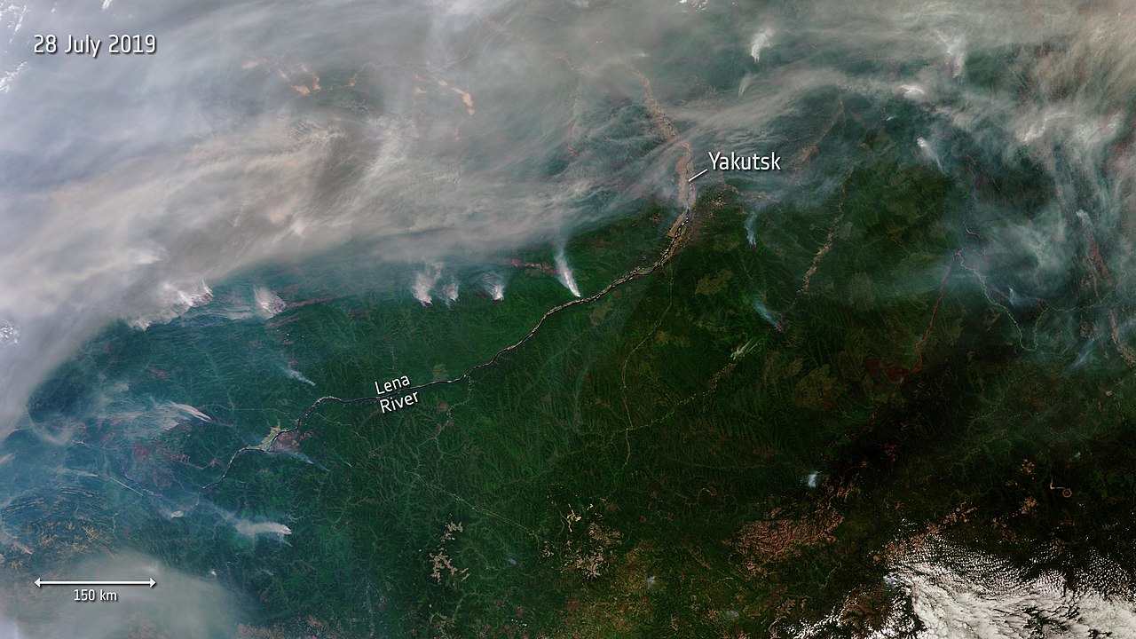  Siberia is facing forest zombie fires as a result of climate change, releases huge amounts of CO2 into the atmosphere