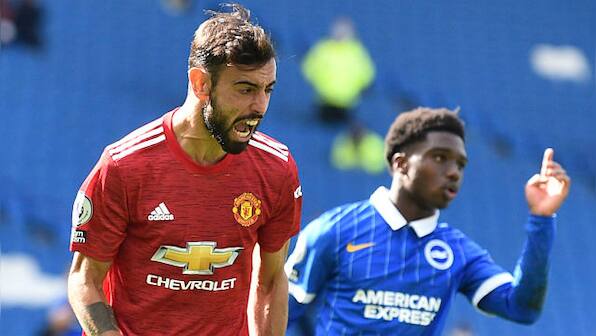 Premier League: Bruno Fernandes converts late penalty to help Manchester United beat Brighton
