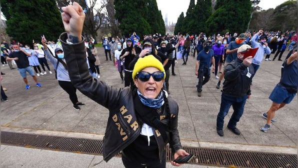 Austarlia's anti-lockdown protesters clash with police; over a dozen arrested in Melbourne
