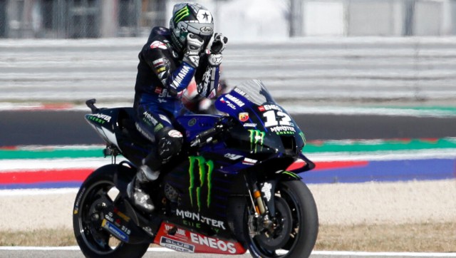 MotoGP 2020: Yamaha's Maverick Vinales wins Emilia-Romagna MotoGP to within one point of championship lead MotoGP 2020: Yamaha's Maverick Vinales wins Emilia-Romagna MotoGP to within one point of championship lead